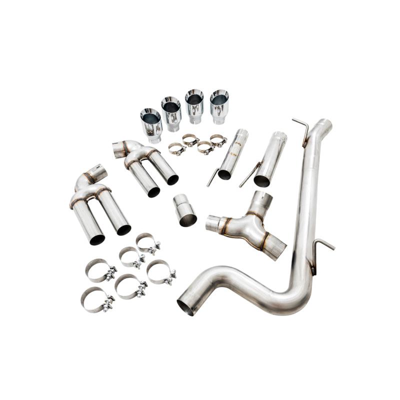 AWE Tuning Audi 8V S3 Track Edition Exhaust w/Chrome Silver Tips 102mm-SR1 Performance