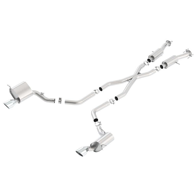 Borla 2015 Jeep Grand Cherokee SRT8 S-Type Dual Round Rolled Exit Catback Exhaust-SR1 Performance