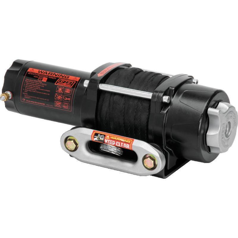 QuadBoss 3500 lb Winch with Dyneema Synthetic Rope * Heavy-Duty Powersports Winch