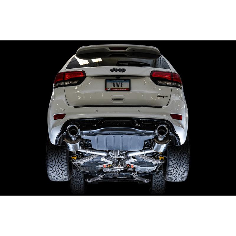 AWE Tuning 2020 Jeep Grand Cherokee SRT Track Edition Exhaust - Chrome Silver Tips-SR1 Performance
