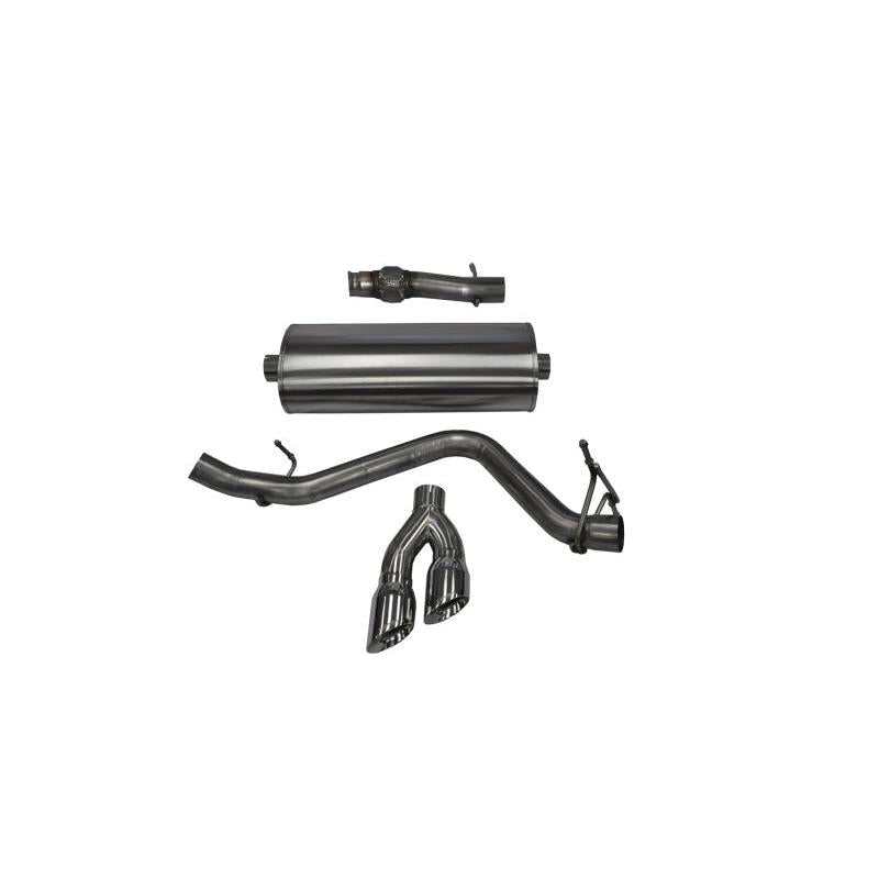 Corsa 14-19 GMC Sierra/Chevy Silv 1500 Reg. Cab/Std. Bed 5.3L V8 Polished Single Side CBExhaust-SR1 Performance