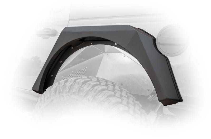 DV8 Offroad 2018+ Jeep Wrangler JL Armor Fenders with LED Turn Signal Lights (Set of 4)