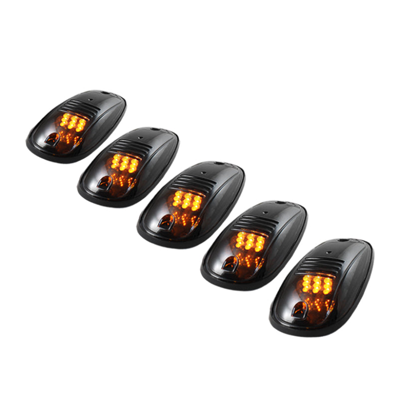 Xtune 5 pcs Roof Cab Marker Parking Running Lights Smoked ACC-011-SR1 Performance