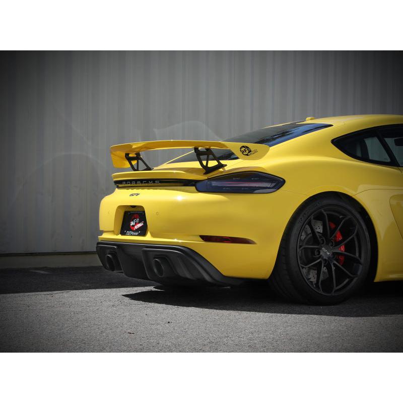 aFe MACHForce XP 2.25in-2.5in 304SS Exhaust Cat-Back Porsche 20-22 Cayman GT4(718) 4.0L - Black Tips-SR1 Performance