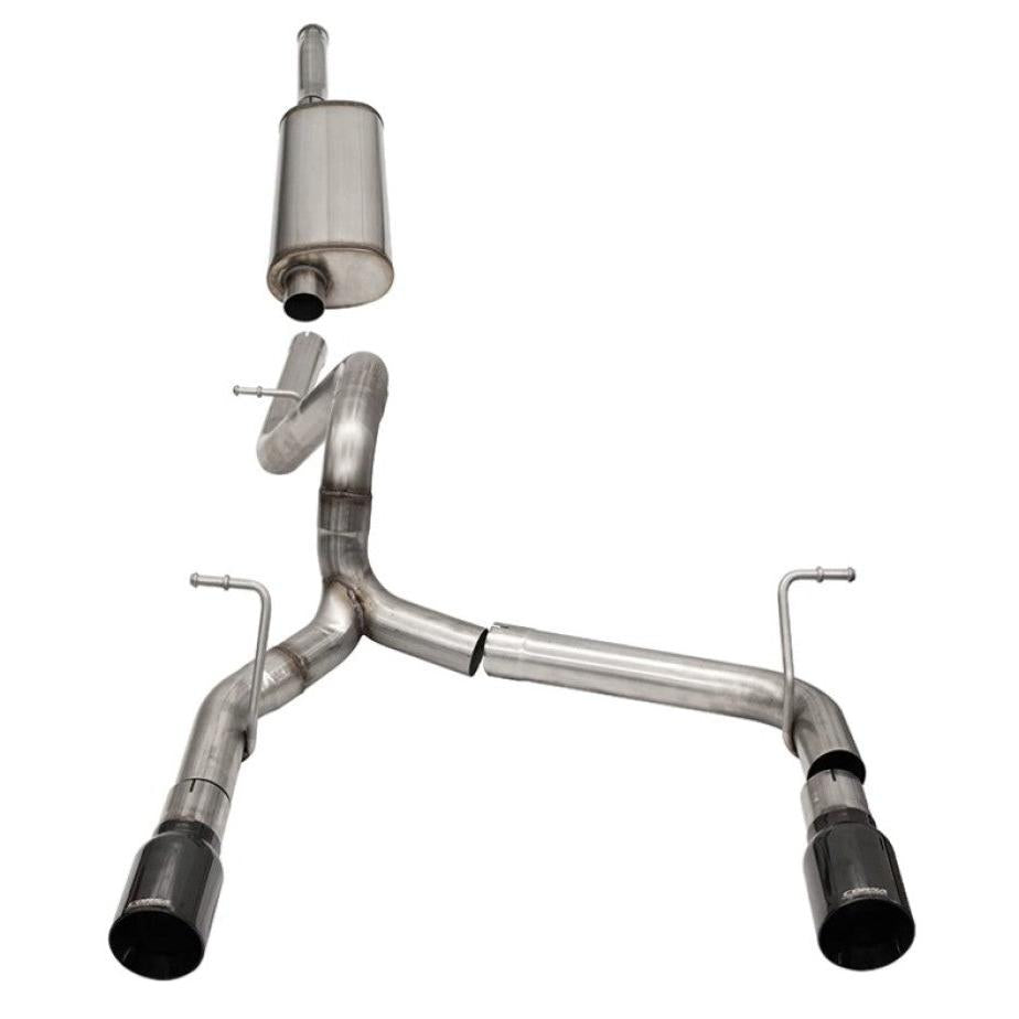 Corsa 2018-2024 Jeep Wrangler JLU 3.6L 2.75in Sport Cat-Back Exhaust w/ 4in Black Tips-SR1 Performance