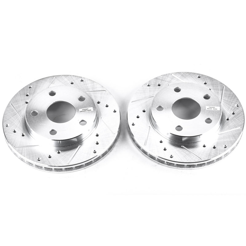 Power Stop 91-95 Toyota MR2 Front Evolution Drilled & Slotted Rotors - Pair-SR1 Performance