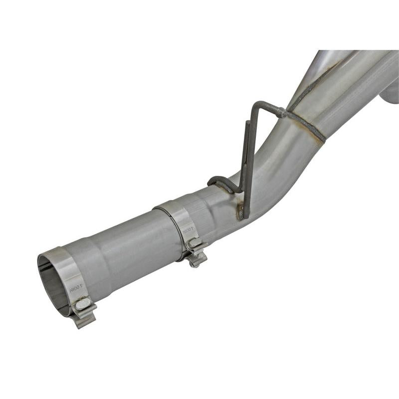aFe LARGE Bore HD 4in Dual DPF-Back SS Exhaust w/Polished Tip 16-17 GM Diesel Truck V8-6.6L (td) LML-SR1 Performance