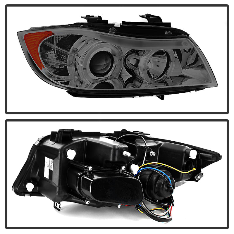 Spyder BMW E90 3-Series 06-08 (4 dr) Proj LED Halo Amber Reflctr Rplc Bulb Smke PRO-YD-BMWE9005-AM-S-SR1 Performance