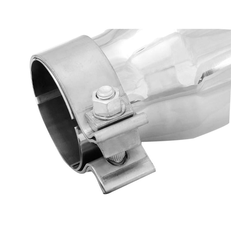 aFe MACH Force-Xp 2.5in Inlet x 3-1/2in Outlet x 6in Length 2.5in 304 Stainless Steel Exhaust Tip-SR1 Performance