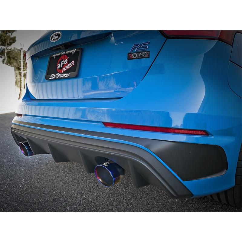 aFe Takeda 3in 304 SS Cat-Back Exhaust System w/ Blue Flame Tip 16-18 Ford Focus RS I4-2.3L (t)-SR1 Performance
