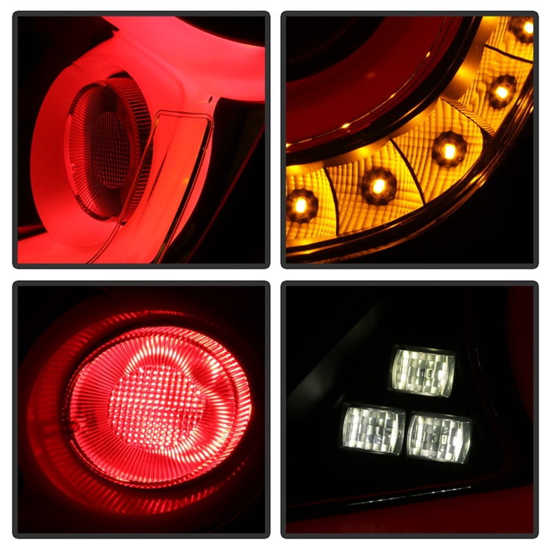 Spyder 16-18 Honda Civic 4 Door Light Bar LED Tail Lights - Black Smoke (ALT-YD-HC164D-LB-BSM)-SR1 Performance