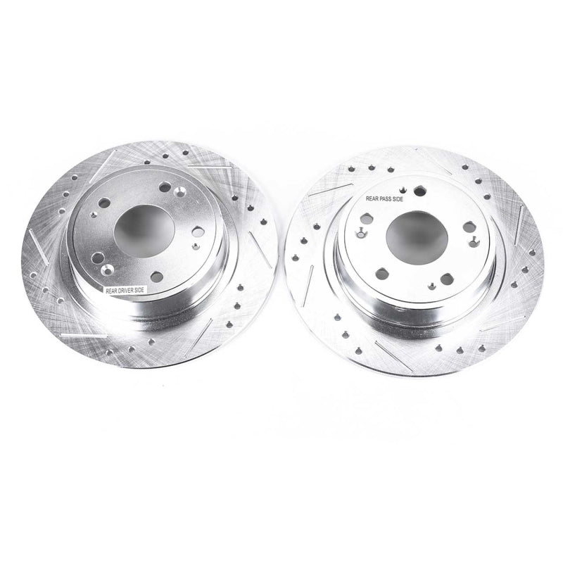 Power Stop 16-19 Acura ILX Rear Evolution Drilled & Slotted Rotors - Pair-SR1 Performance