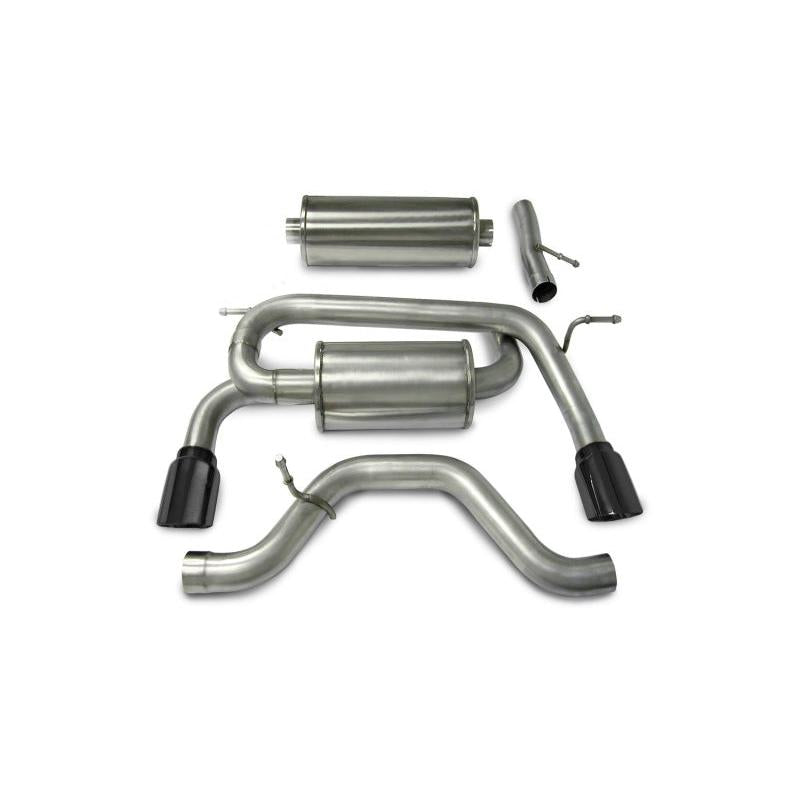 Corsa 2006-2008 Hummer H3 3in Cat-Back Dual Rear w Single 4in Black Pro-Series Tips-SR1 Performance