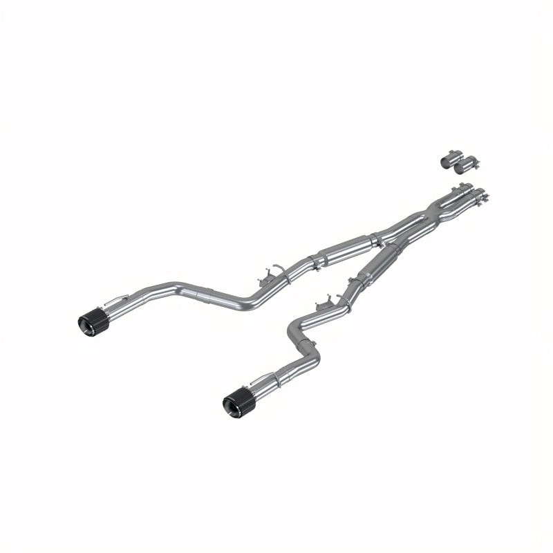 MBRP 17-21 Charger 5.7/6.1/6.4L 3in Dual Rear Exit SS Catback Exhaust w/ Carbon Fiber Tips-SR1 Performance