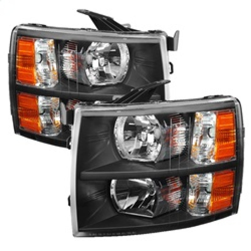 Xtune Chevy Silverado 07-13 Crystal Headlights Black HD-JH-CS07-AM-BK-SR1 Performance