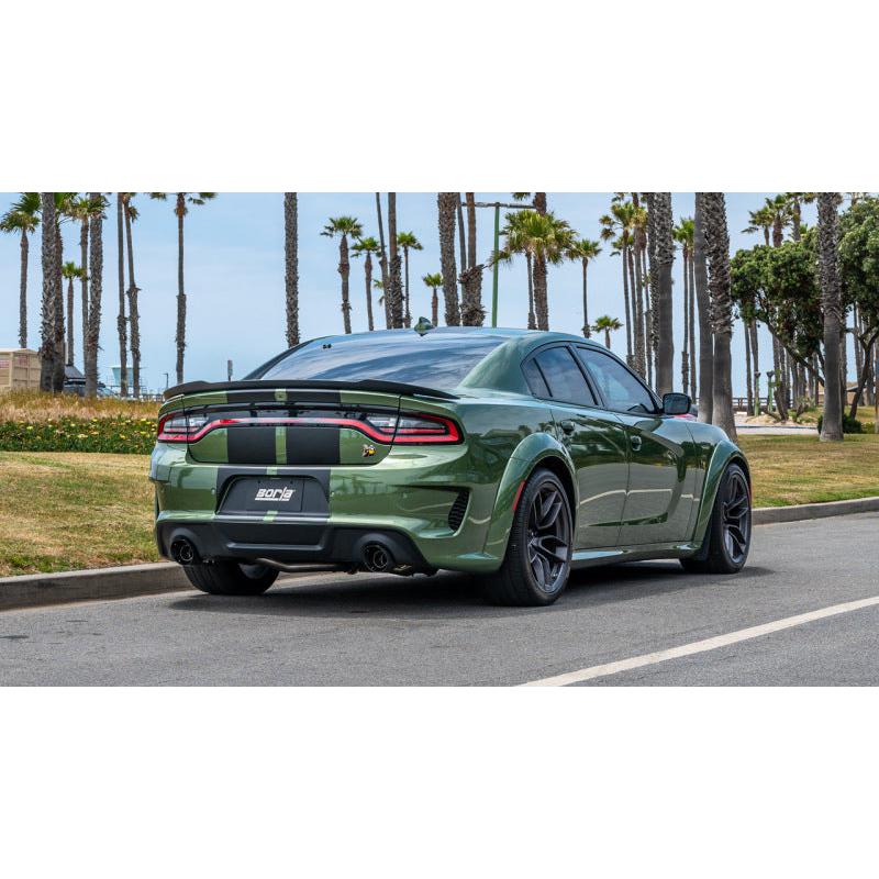 Borla 15-24 Dodge Charger V8 / 2023 Chrysler 300C T-304 SS Tips 5in Outlet - Carbon / Black Anodized-SR1 Performance