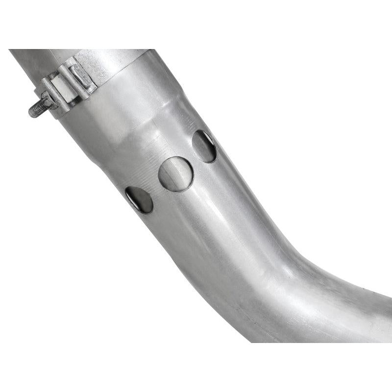 aFe Large Bore-HD 4in 409 Stainless Steel DPF-Back Exhaust w/Black Tip 15-16 Ford Diesel V8 Trucks-SR1 Performance