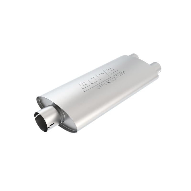 Borla Universal Center/Dual Oval 3in In/2.25in Out 19in x 4in x 9.5in Notched ProXS Muffler-SR1 Performance