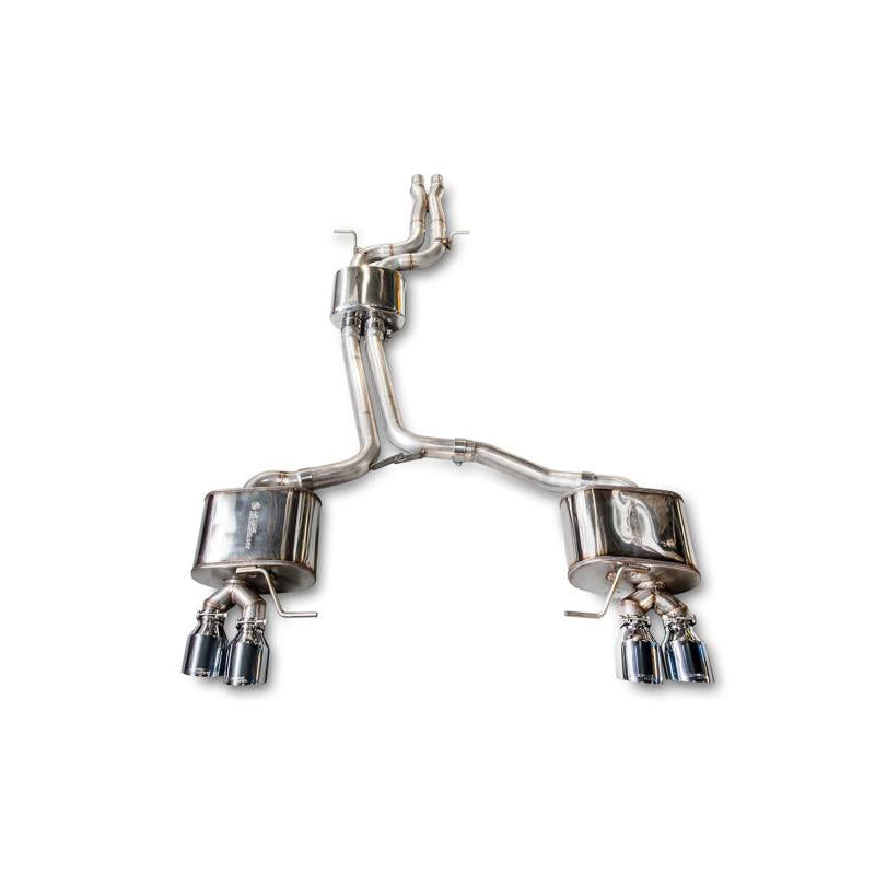 AWE Tuning Audi 8R SQ5 Touring Edition Exhaust - Quad Outlet Chrome Silver Tips-SR1 Performance