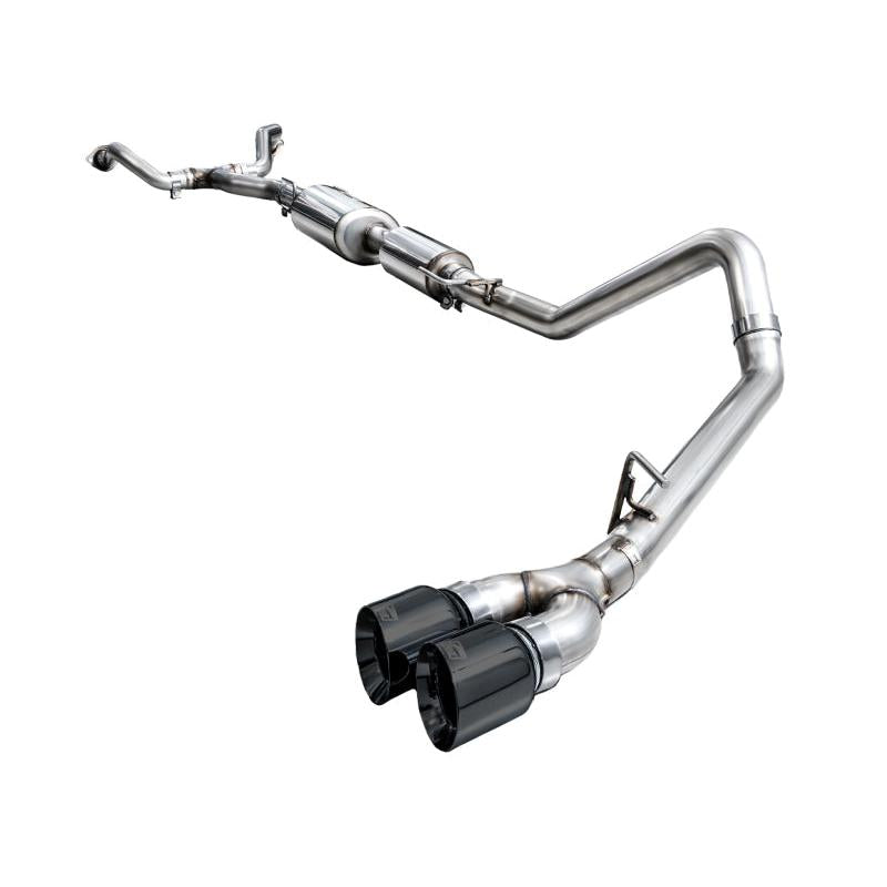 AWE 0FG Exhaust for 3rd Gen Toyota Tundra - Dual Diamond Black Tips-SR1 Performance