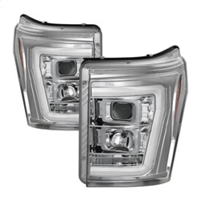 Spyder 11-16 Ford F-250/F-350 V2 Projector Headlights - Light Bar DRL - Chrome PRO-YD-FS11V2-LB-C-SR1 Performance