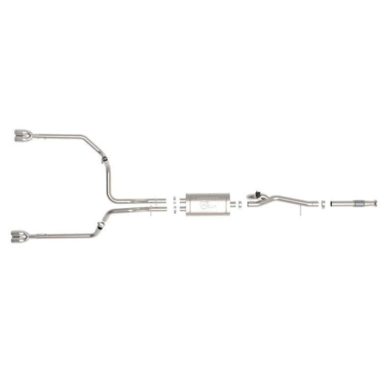 aFe Gemini XV 3in 304 SS Cat-Back Exhaust w/ Cutout 19-21 GM Silverado/Sierra 1500 V8- w/ Black Tips-SR1 Performance