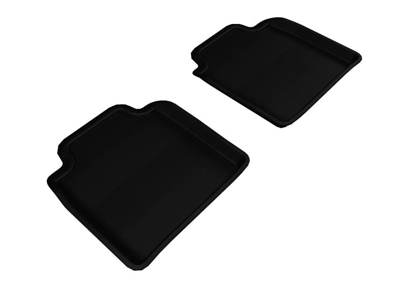 3D MAXpider 2007-2012 Lexus LS460L/LS600HL Kagu 2nd Row Floormats - Black-SR1 Performance