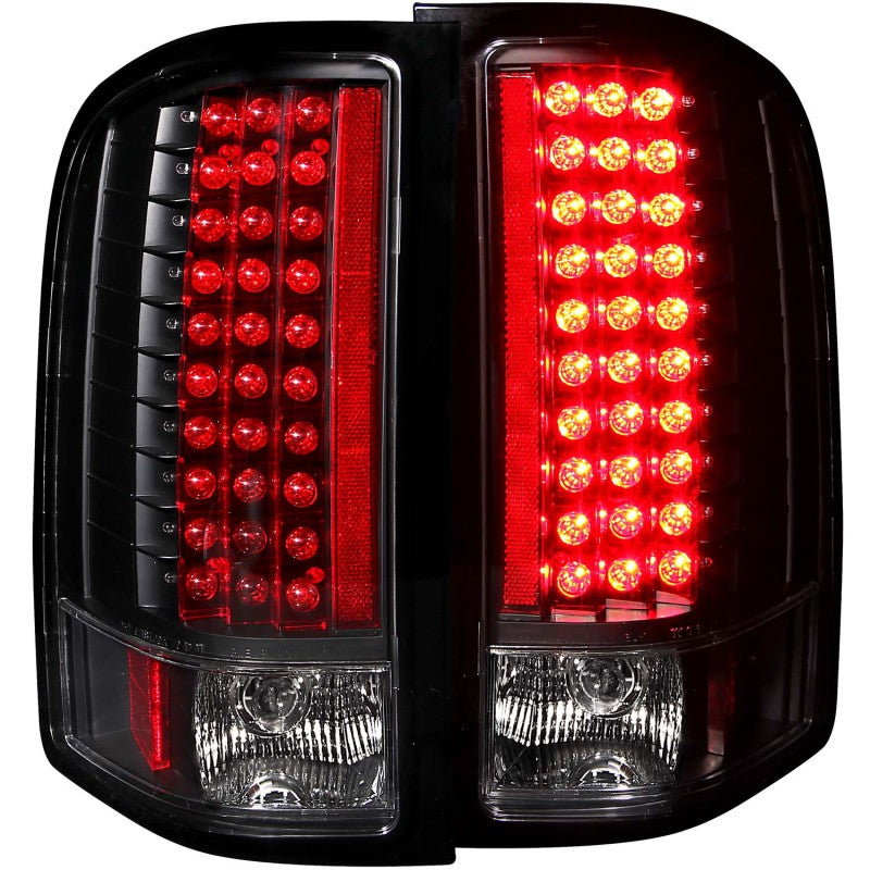 ANZO 2007-2013 Chevrolet Silverado 1500 LED Taillights Black-SR1 Performance