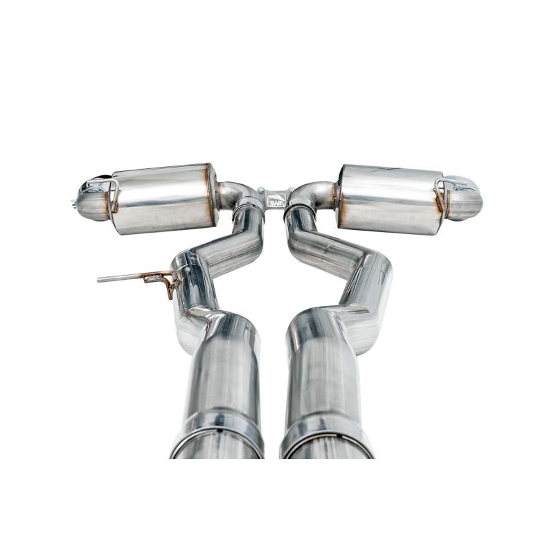 AWE 2020 Toyota Supra A90 Non-Resonated Touring Edition Exhaust - 5in Chrome Silver Tips-SR1 Performance