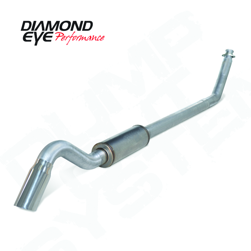 Diamond Eye 4in AL TURBO BACK SGL DUMP OUT 94-02 DODGE NO MFLR INCLUDING TIP-SR1 Performance