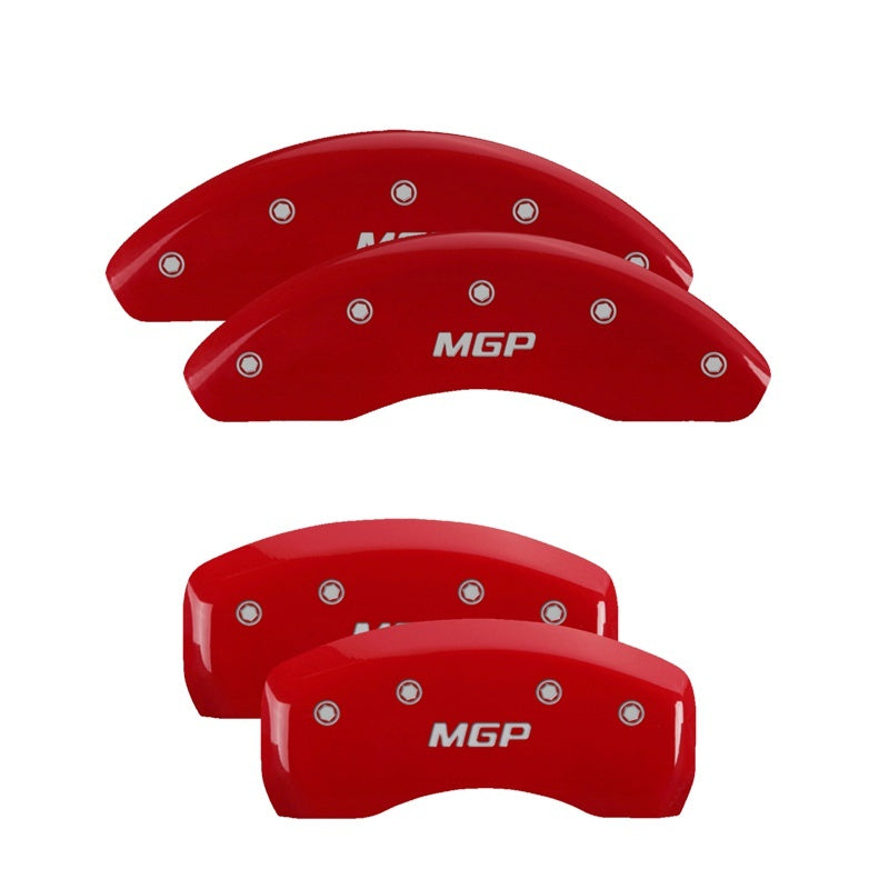 MGP 4 Caliper Covers Engraved Front & Rear MGP Red Finish Silver Characters 21 Ford Bronco Sport-SR1 Performance