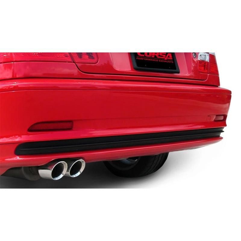 Corsa 2001-2006 BMW 325i/ci Convertible E46 Polished Sport Axle-Back Exhaust-SR1 Performance