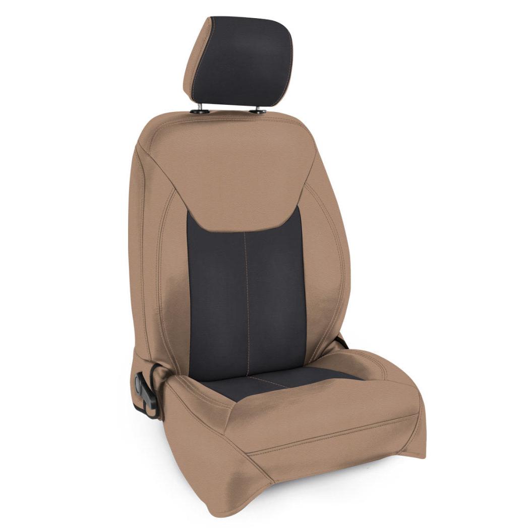 PRP 13-18 Jeep Wrangler JK Front Seat Covers/2 door or 4 door (Pair) - Black/Tan-SR1 Performance