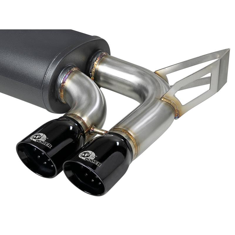 aFe MACH ForceXP 2.5 IN 304 Stainless Steel Cat-Back Exhaust System w/ Black Tips 01-06 BMW M3 (E46)-SR1 Performance