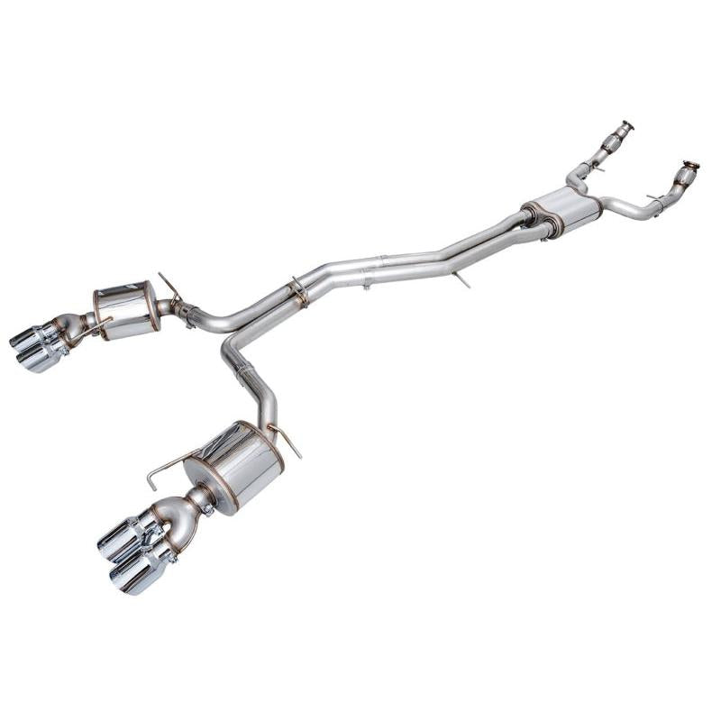 AWE Tuning 19-23 Audi C8 S6/S7 2.9T V6 AWD Touring Edition Exhaust - Chrome Silver Tips-SR1 Performance