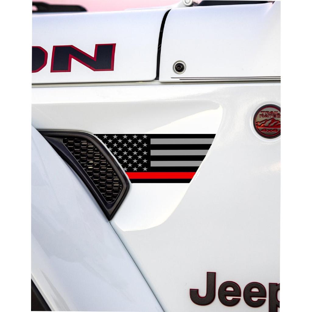 Fender Vent Decal Set | American Flag - fits Wrangler JL & Gladiator JT