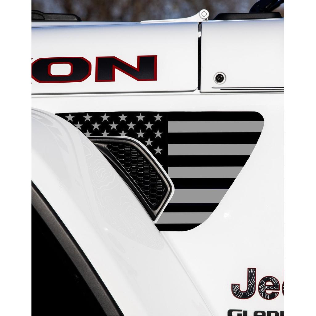 Fender Vent Decal Set | American Flag - fits Wrangler JL & Gladiator JT