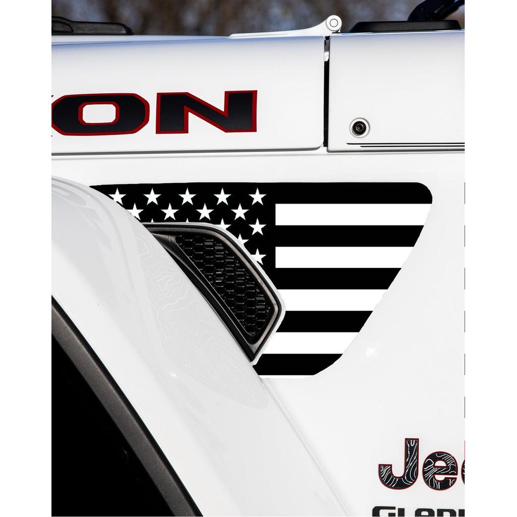 Fender Vent Decal Set | American Flag - fits Wrangler JL & Gladiator JT
