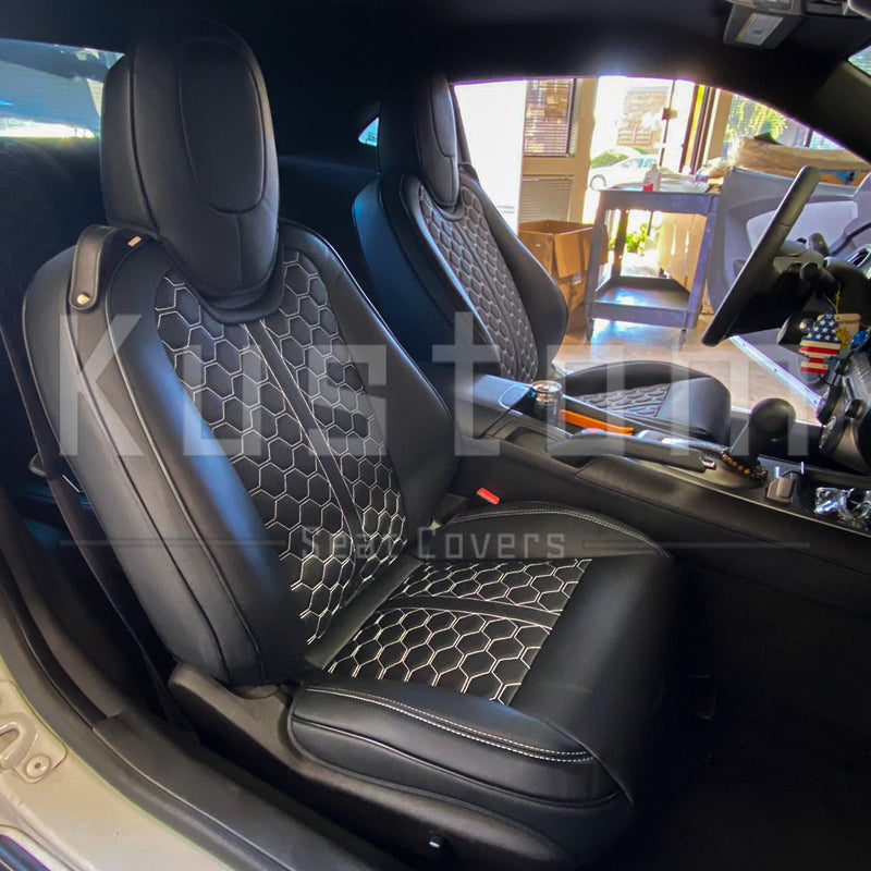 5th Gen Camaro Convertible Custom Leather Seat Covers
