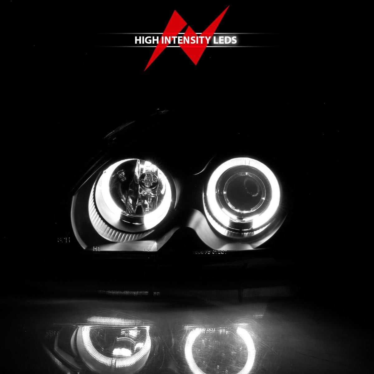 HONDA CIVIC 96-98 PROJECTOR HALO HEADLIGHTS BLACK
