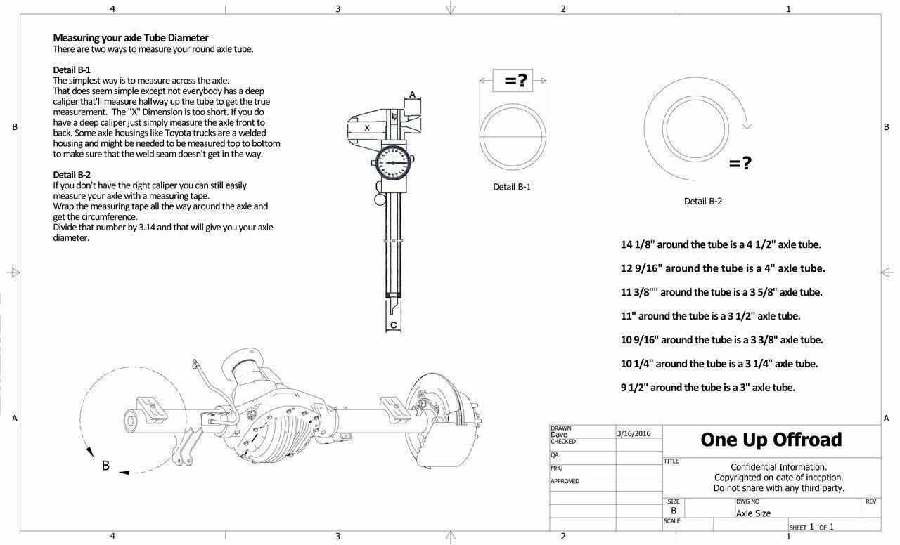 Diagram of an S&B Under Axle Bar Mount, 3 1/2in & 4in Axle, U-Bolts Down