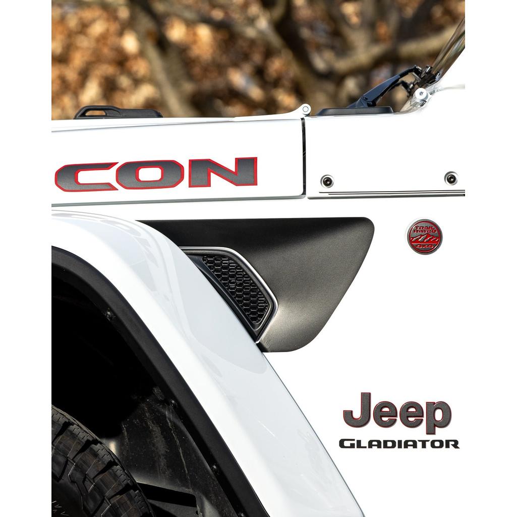 Premium Fender Vent Decal Set | Matte Black - fits Wrangler JL & Gladiator JT
