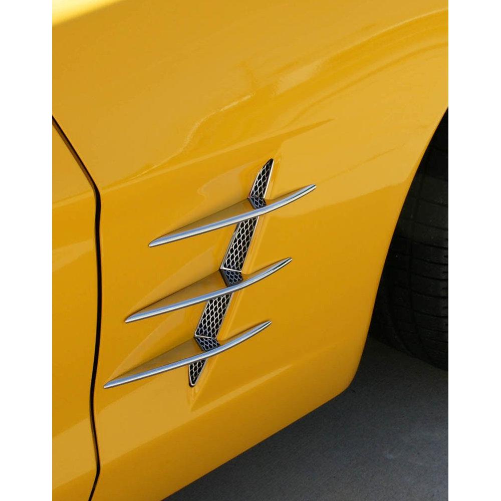 Corvette Fender Blades Billet Chrome (Dual / Tri Blades) : C6-SR1 Performance