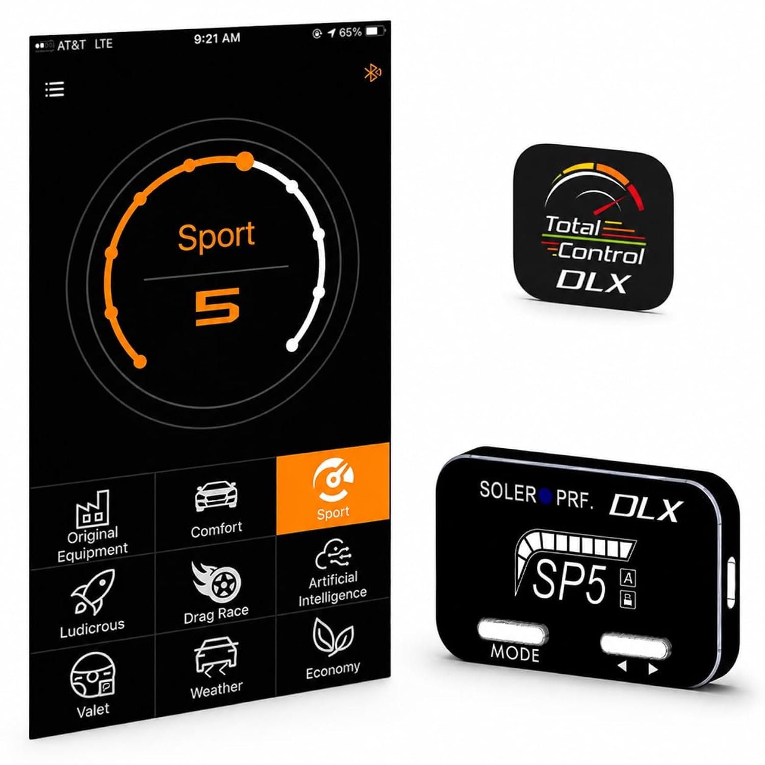 Soler Performance DLX Bluetooth Throttle Controller for Chevy Corvette C7/C8, Camaro, SS, Cadillac ATS, CTS, CT3, CT5 - Plug & Play Pedal Response Controller with Bluetooth App & Anti-Theft Pedal Lock