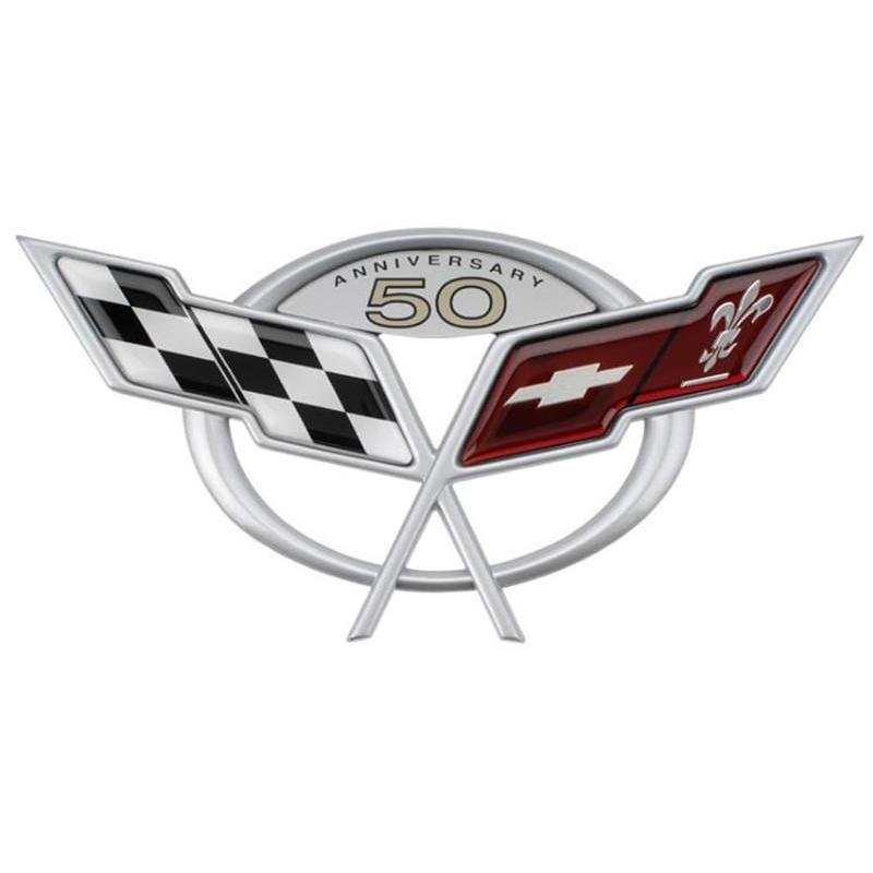 Corvette Emblem - 50th Anniversary Decklid/Trunk Emblem : 1997-2004 C5 & Z06