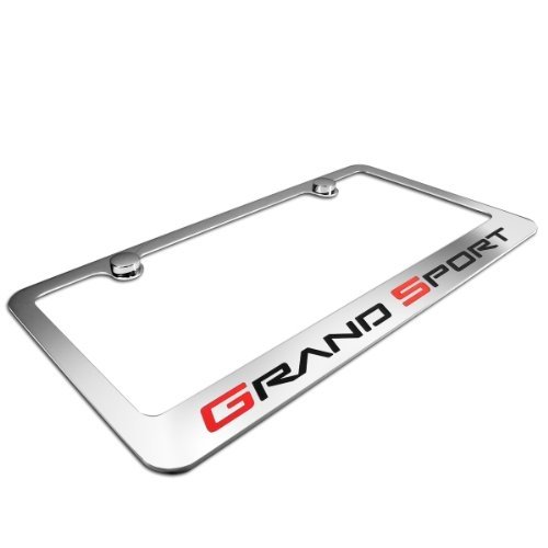 C6 Corvette Grand Sport Metal License Plate Frame - Chrome-SR1 Performance