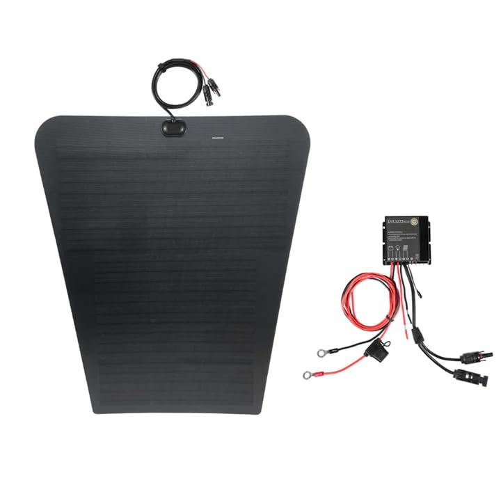 Lensun 90W 12V Hood Flexible Solar Panel for Toyota Tacoma 3rd Gen (2016-2023) - Off Grid Solar Power for Offroading/Overlanding/Camping