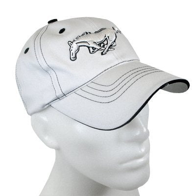 Ford Mustang Bill Edge White Baseball Cap