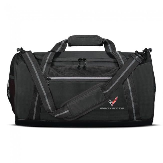 C8 Corvette Duffle Bag - Water-Resistant Travel Bag w/Shoe Compartment-SR1 Performance