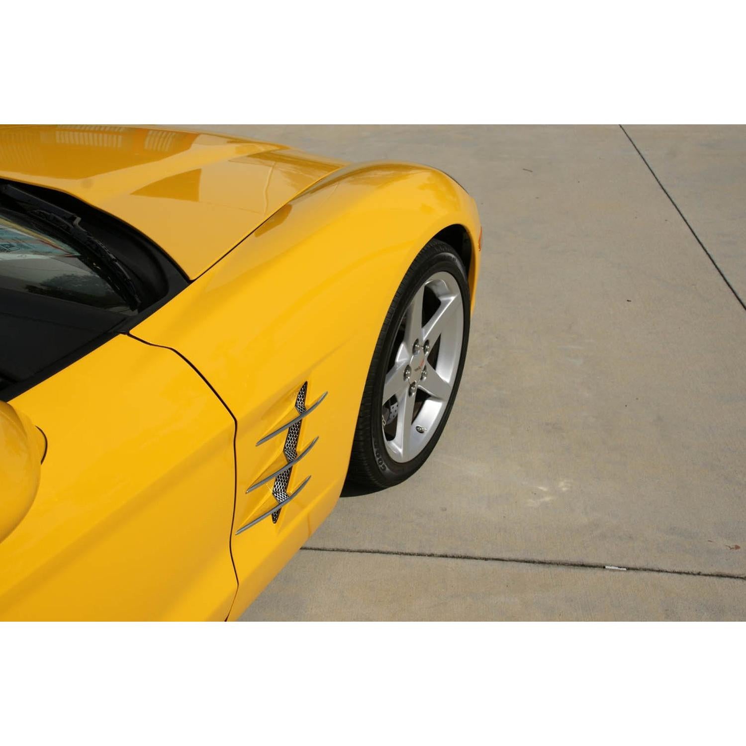 Corvette Fender Blades Billet Chrome (Dual / Tri Blades) : C6-SR1 Performance
